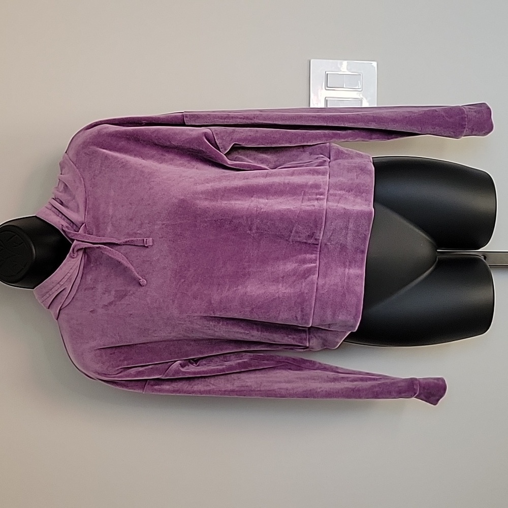 Lavender velvet hoodie